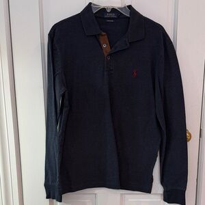 Polo by Ralph Lauren Men's Dark Blue Long Sleeve Polo